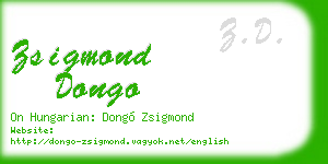 zsigmond dongo business card