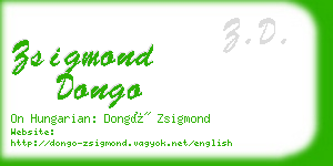 zsigmond dongo business card